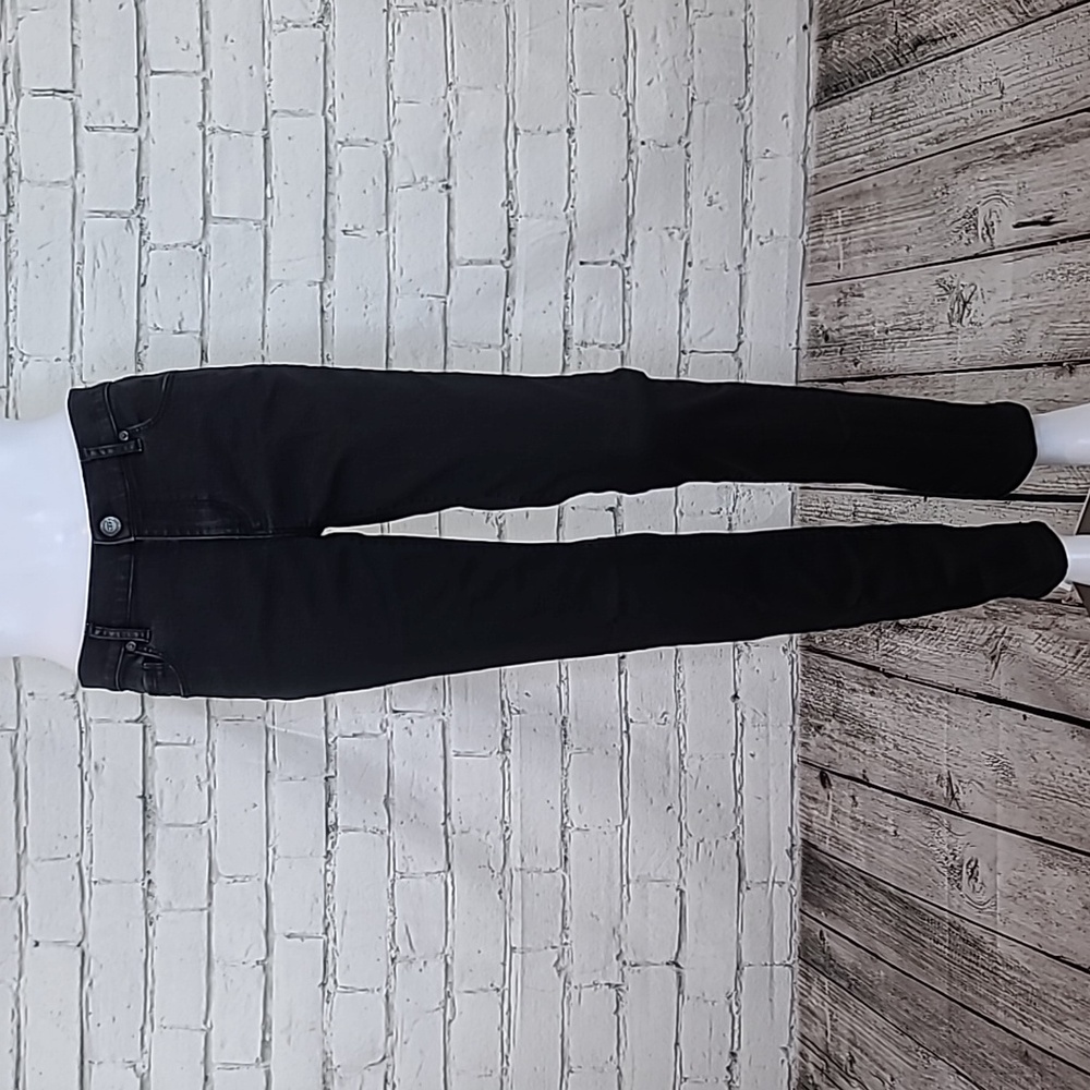 Ann Taylor Loft Modern Classic Straight Leg Fit Mid-Rise Jeans in Faded Black